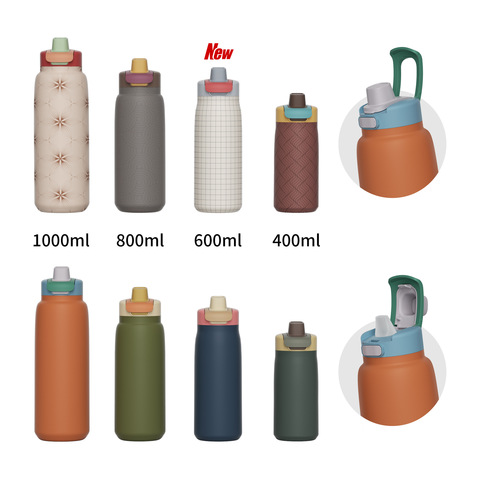 Insulated Bottle with One-Touch Pop-Up Spout