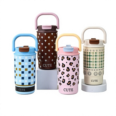 Printed Gift Insulated Mug with Portable Handle