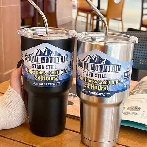 Stainless Steel Freeze Thermos Straw Cup