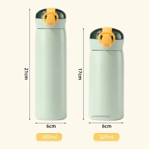 320/460 ml Stainless Steel Kids Straw Bottle