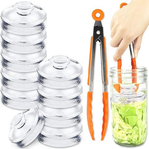 Wide-Mouth Fermentation Lid Weight with Easy-Grip Handle